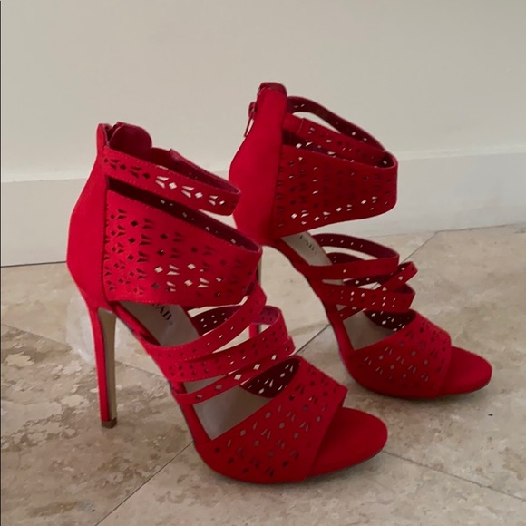 JustFab Shoes - JustFab Size 8.5 Red Stilettos